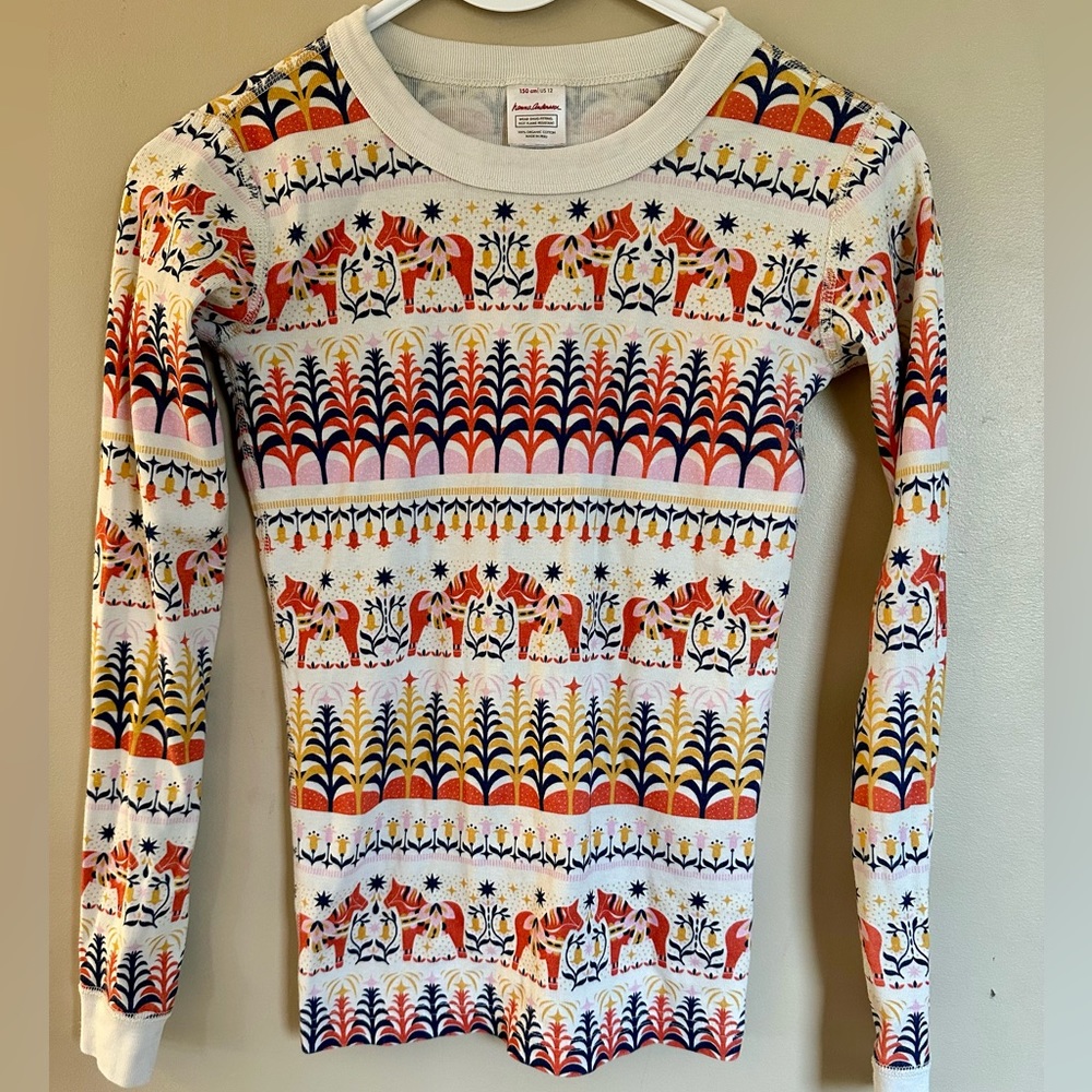 Hanna Andresson Size 12 Girls Multicolor 100% Organic Cotton Pajama Top